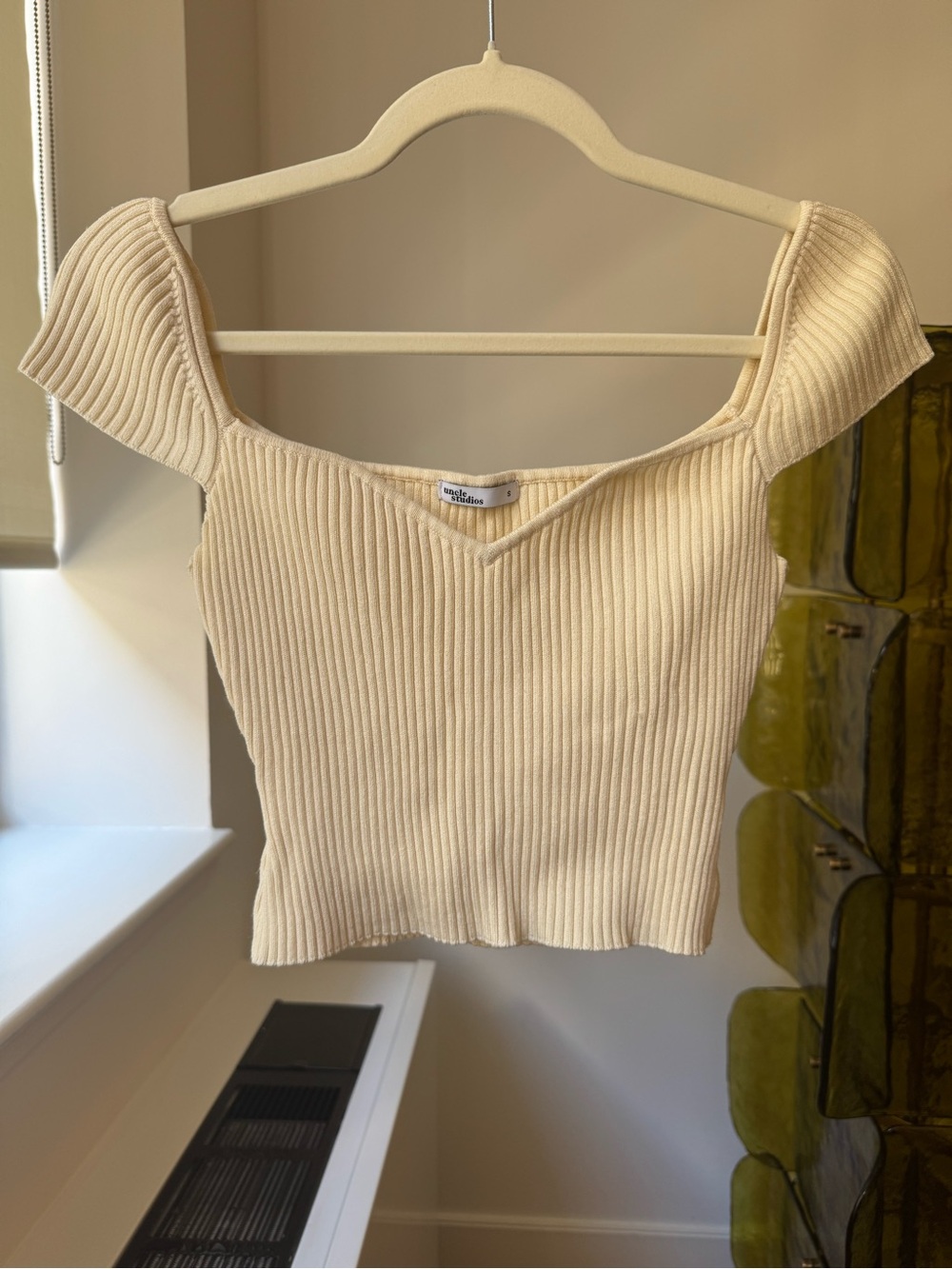Uncle Studios Ribbed Cream Top